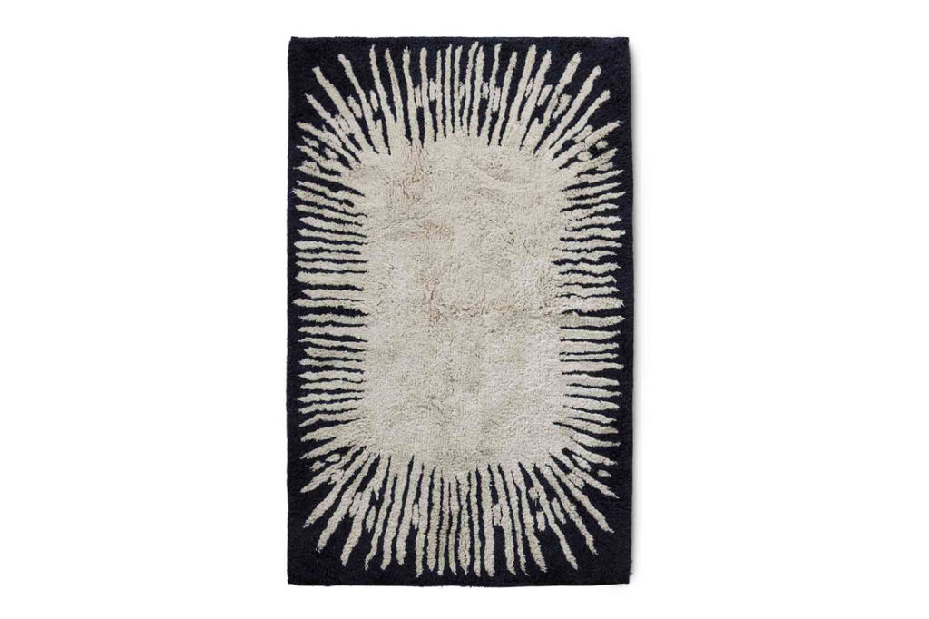 HKliving モダンデザインのコットン製ラグマット MONOCHROME 120x75cm