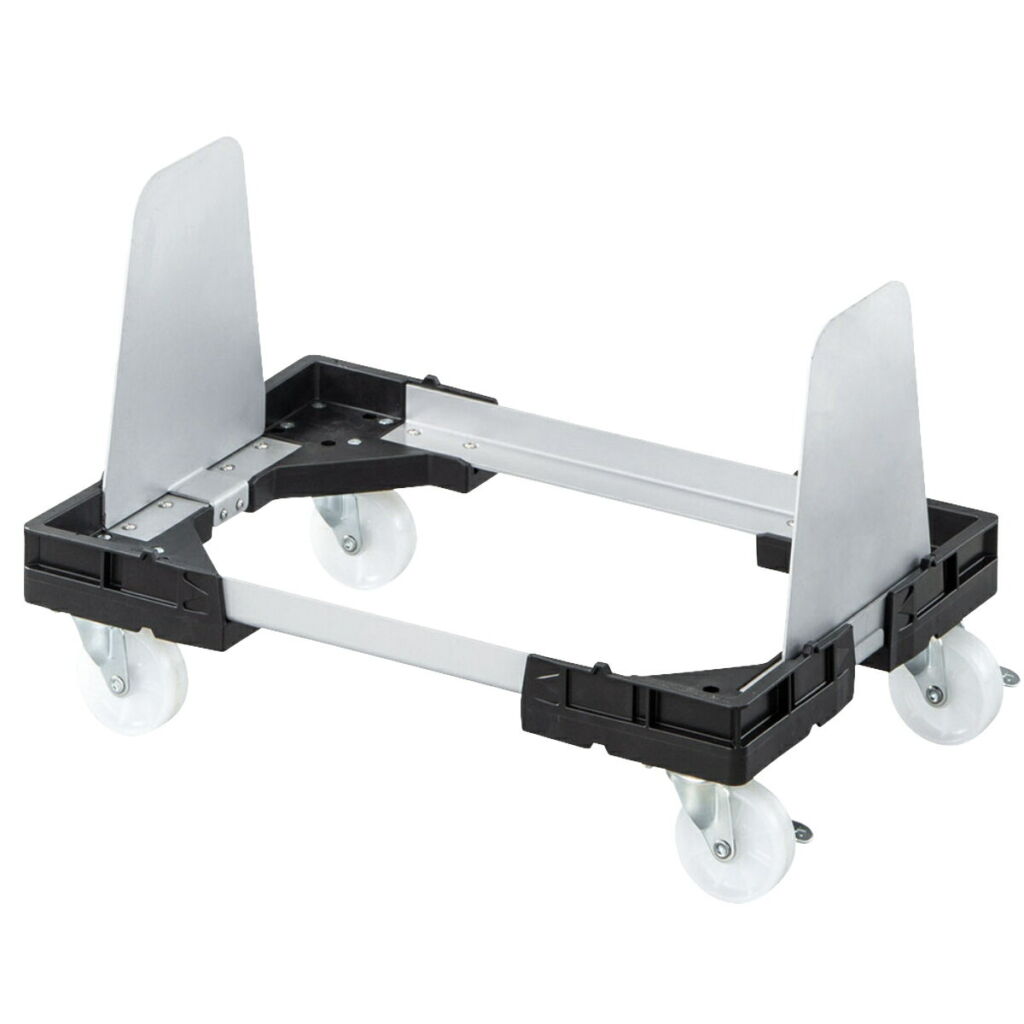 ゴミ箱ホルダー リサイクルトラッシュ ECO-50専用 アルミホルダー 2連 ( 法人限定 山崎産業 ECO-50 専用 キャスター台 ゴミ箱用 台車 移動 運搬 2分別 ダストボックス ごみ箱 トラッシュ 置台 ワゴン キャリー )【39ショップ】