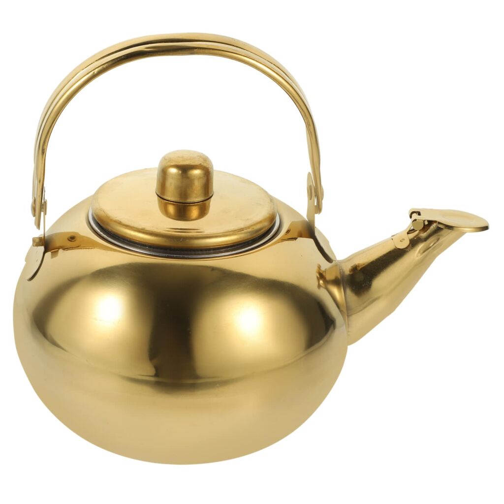 やかんが口笛を吹く中国式急須湯沸かし器湯沸かしポットInfuserとメタルレトロコーヒーポット急須ステンレス鋼