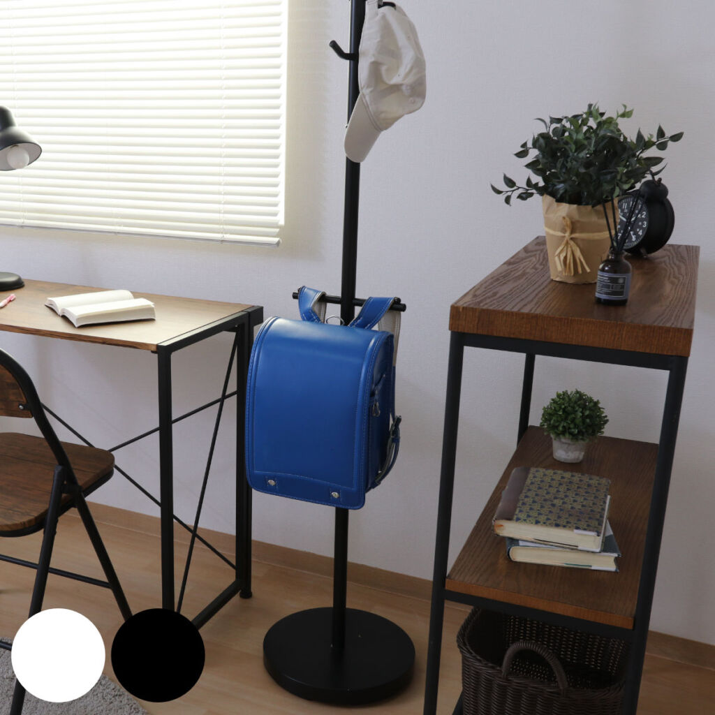 ポールハンガー リュックが掛けられるポールハンガー 子供 木製 ( キッズ ハンガーポール ポールスタンド リュック ランドセル 掛け スリム 高さ172cm 収納 コートハンガー ランドセルラック ランドセルスタンド 洋服 バッグ 帽子 )【3980円以上送料無料】