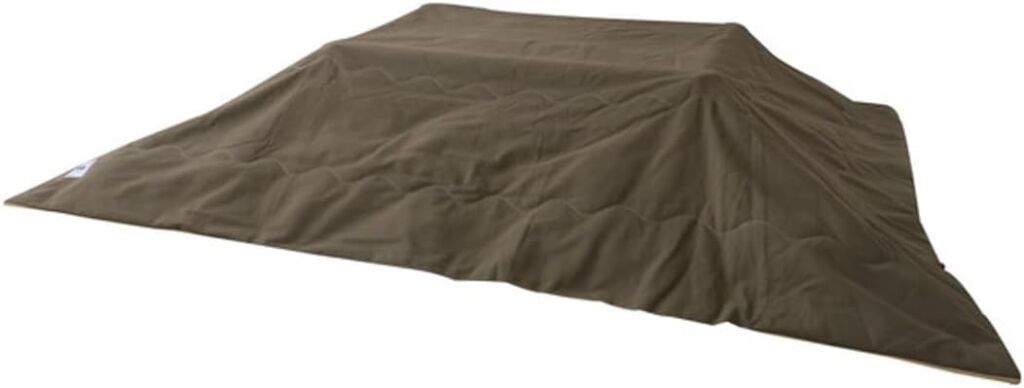 こたつ布団 薄掛け 撥水 無地 コットン 北欧 ヴィンテージ風 長方形 190×230 カーキ