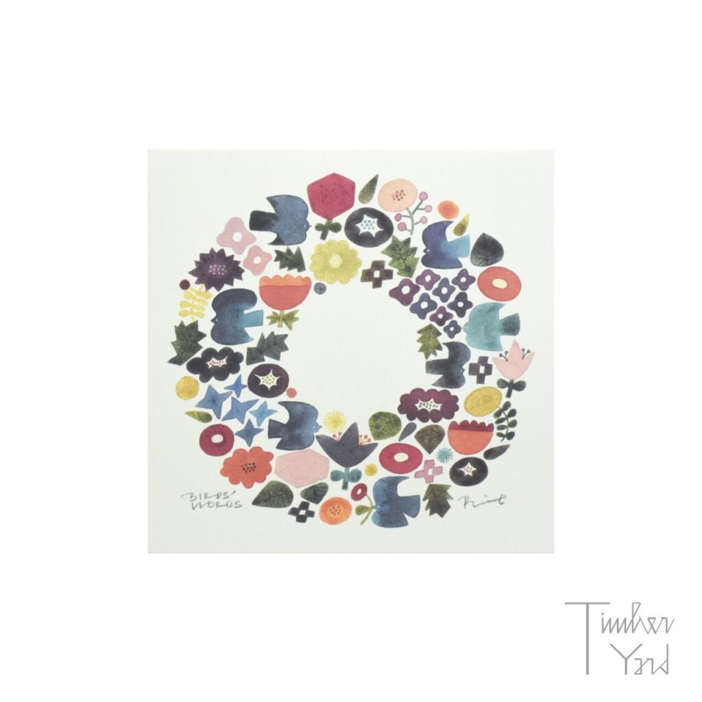 POSTER 20 / WREATH / リース / 正方形 / BIRDS
