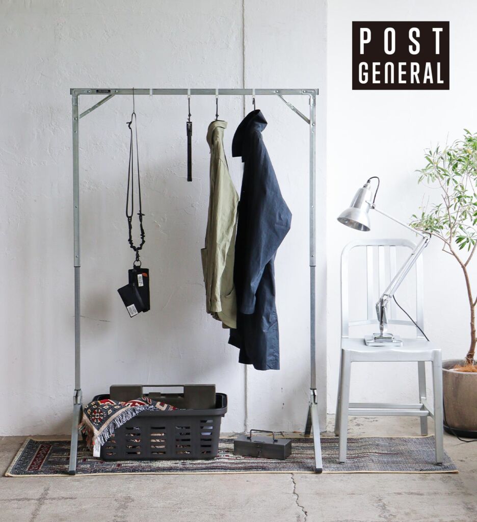 【直送品】エキシビション フォルダブルハンガーラック 982450033 ブラック w1000×d530mm POST GENERAL ISSUE010【ヘルシ価格】インテリア 収納家具 ラック ハンガーラック コートハンガー