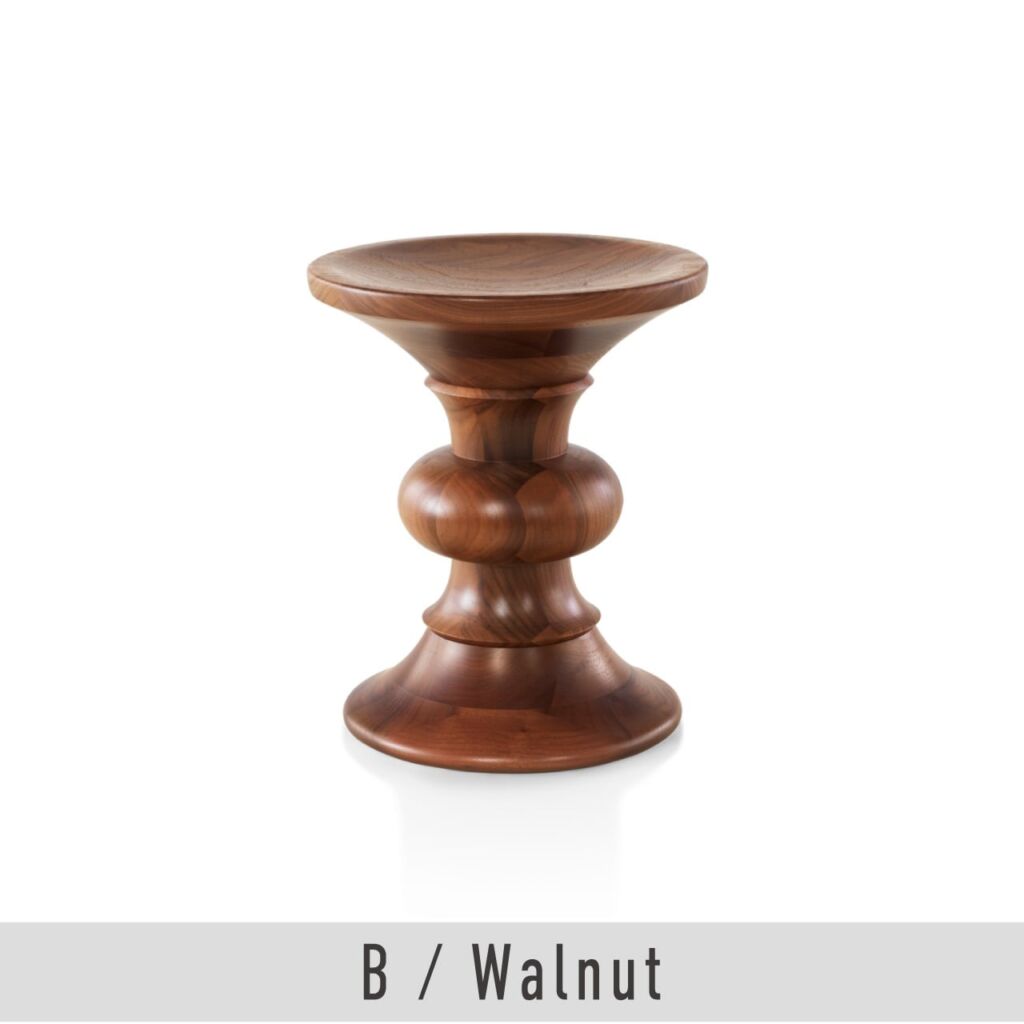 イームズ ターンドスツール / B / ウォルナット / Eames Turned Stool / チャールズ＆レイ・イームズ / Herman Miller（ハーマンミラー）/ スツール / サイドテーブル / 正規販売店