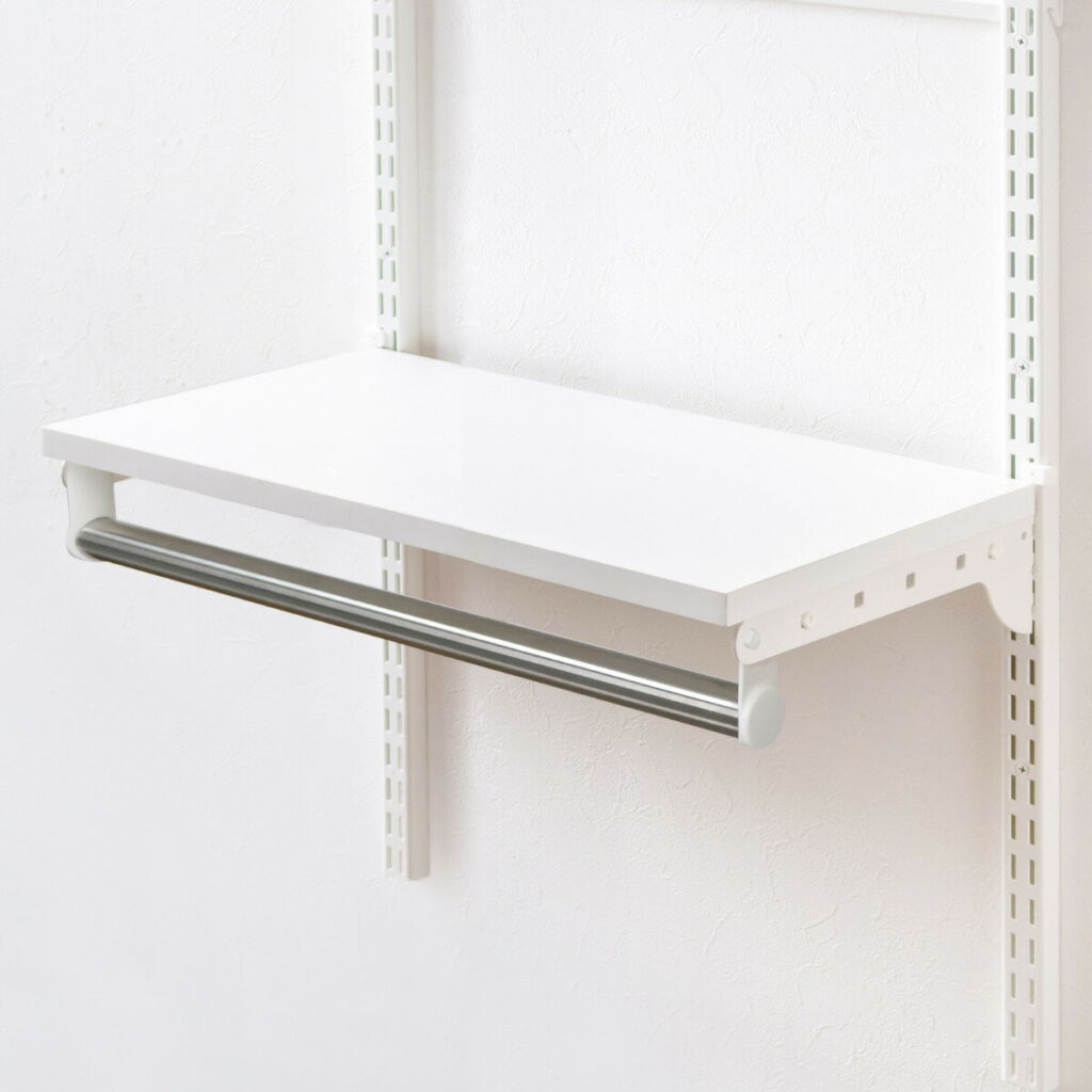 壁面収納 TPセット 木棚 パイプ セット 幅90cm 奥行45cm フィットラック ( 棚板 ハンガーラック DIY 収納 吊り下げ収納 クローゼット ホワイト 可動棚 オープンラック 収納ラック 有効活用 壁掛け 白 ラック )【39ショップ】