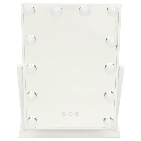HIRO メイクアップLEDミラー LED12個搭載 3色調光 12個のライトが付いたミラー JM-D475M makeup mirror