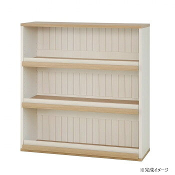 日本製組立家具 ディスプレイ本棚 絵本棚 CO-CR9090DS 白