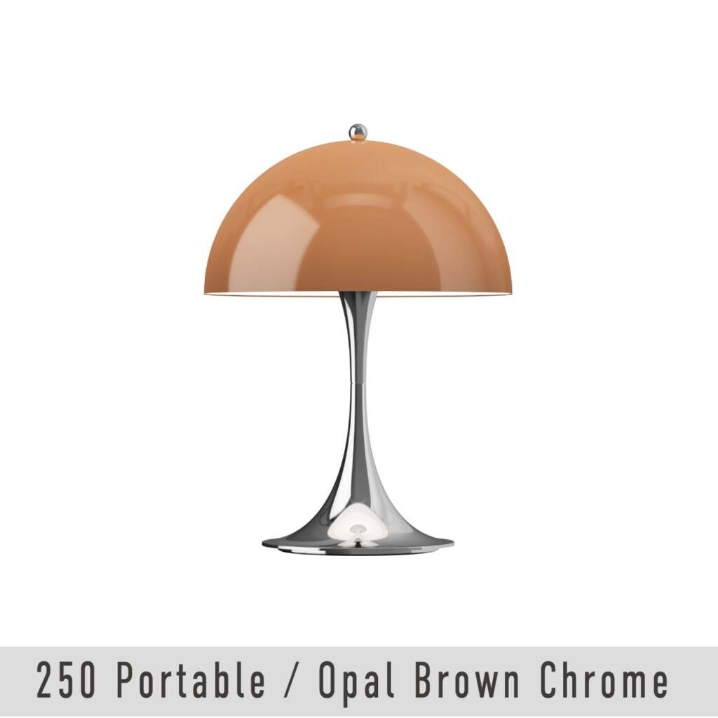 パンテラ 250 ポータブル / オパール・ブラウン/クローム / Panthella 250 Portable / Opal Brown Chrome / ヴァーナー・パントン / Louis Poulsen（ルイスポールセン）/ テーブルライト / ポータブル照明 / 正規販売店