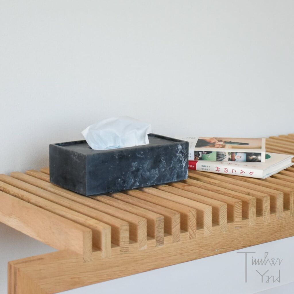 【ONLINE限定】Mist Tissue Box / Charcoal / W21.5×D12×H7cm / Ferm Living（ファームリビング）/ ミスト ティッシュボックス / 北欧インテリア / 正規販売店