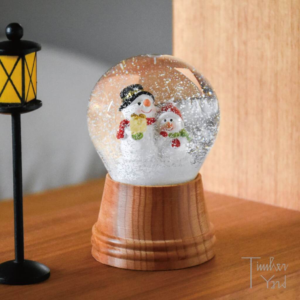 【ONLINE限定】スノードーム / 雪だるまたち / 木製台座 / Φ8cm / PERZY（パージー）/ スノーグローブ / 正規販売店
