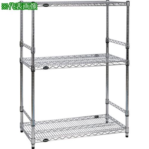 ■TRUSCO スチール製メッシュラック W605XD457XH923 3段 サイドバー付〔品番:TMESDB3243〕【6527808:0】[店頭受取不可]
