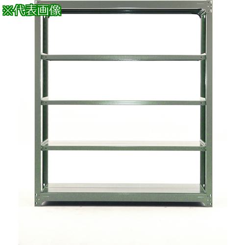 ■双福鋼器 中量ボルトレスラック 500kg 1500×1200×910 天地4段 単体 ライトグリーン〔品番:MBH54L4SG〕【4926792:0】[法人・事業所限定][外直送元][店頭受取不可]