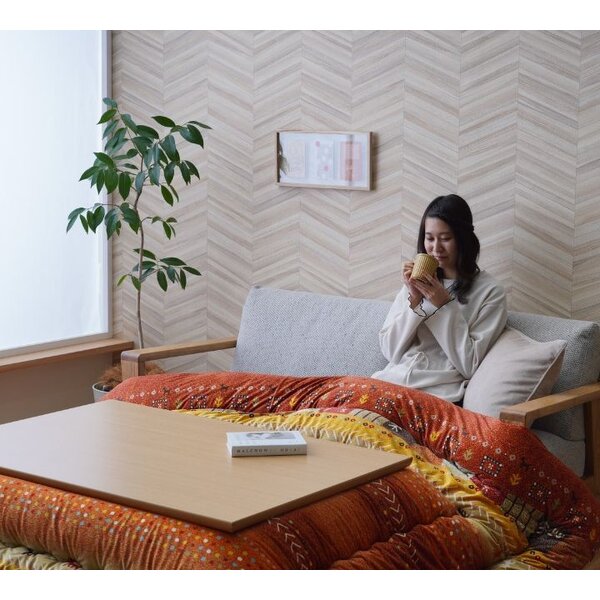 こたつ布団 厚掛 『アルノア』 レッド 約205×285cm (メーカー名:福岡県 イケヒコ) インテリア 家具 こたつ こたつ用掛け布団