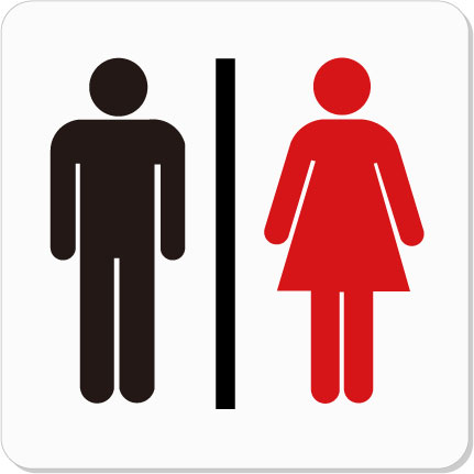 トイレマークアクリルプレート15cm