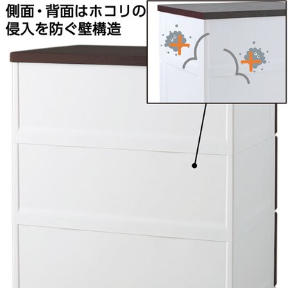 フィッツプラスNTメッシュ 幅55cm 4段 ダークブラウン(FM5504) | Sizeee