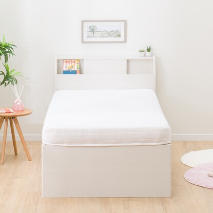 シングルベッドフレーム＋マットレスセット(アザン3 チェスト40J WW