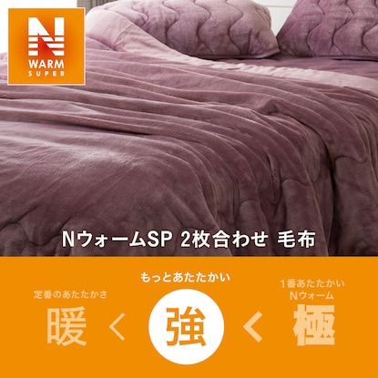 【デコホーム商品】2枚合わせ毛布　シングル（NウォームSP n-s DN06 RO S） [5]