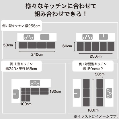 吸着滑り止め付きフロアマット(50X60 BE) [5]