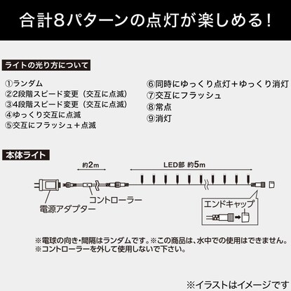 LEDライト(100球 パステルミックス iTK) [2]