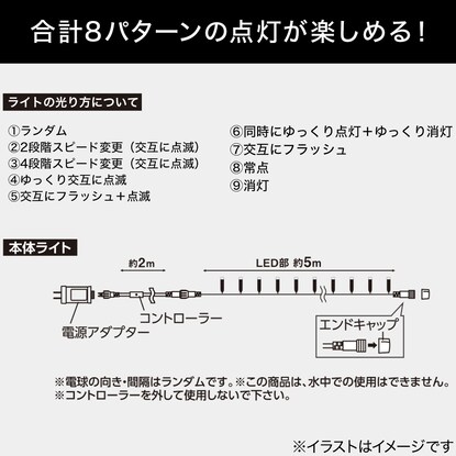 LEDライト(100球 ゴールド iTK) [2]