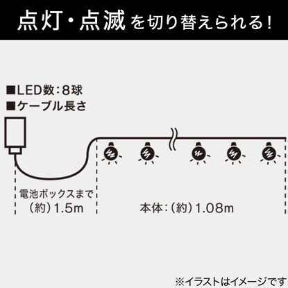 LEDガーランド(8球 ウッドスター n2TK) [2]