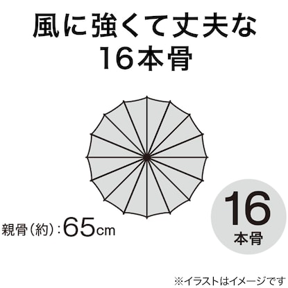 紳士16本ジャンプ傘65cm [2]