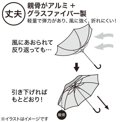 こども用折りたたみ傘(バイカラー55cm RO) [3]