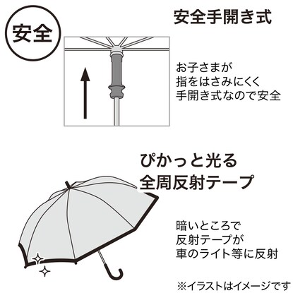 こども用折りたたみ傘(バイカラー55cm RO) [5]