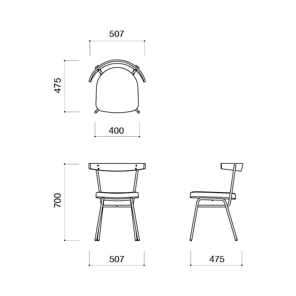 [IDEE]FERRET CHAIR NA WOODSEATBLACKFRAME [3]