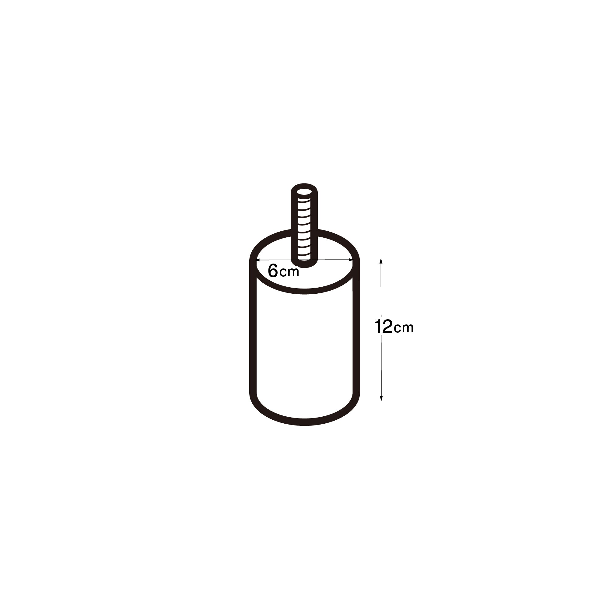 木製脚・12cm/ブラウン(M8) [3]