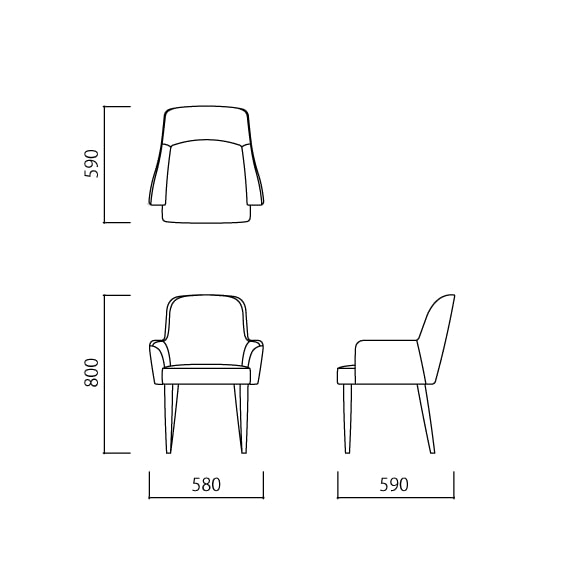 [IDEE]LIEVRE ARM CHAIR MUSTARD NA Legs [2]