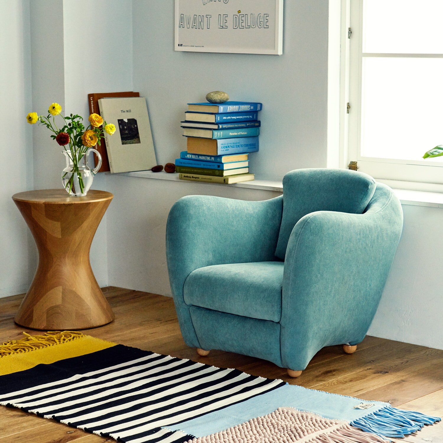 [IDEE]MINI MILLER ARM CHAIR BLUE GRAY [2]