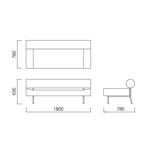 [IDEE]DIVANCO SOFA R BLACK/LIGHT GRAY [4]