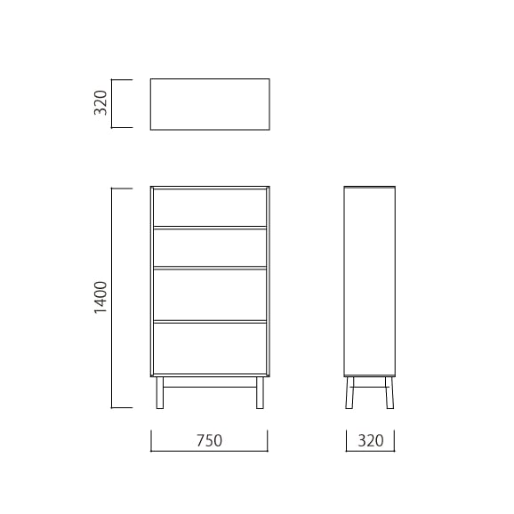 [IDEE]STILT SHELF TALL White [2]