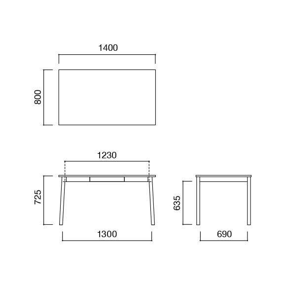 STILT TABLE 1400 White [4]