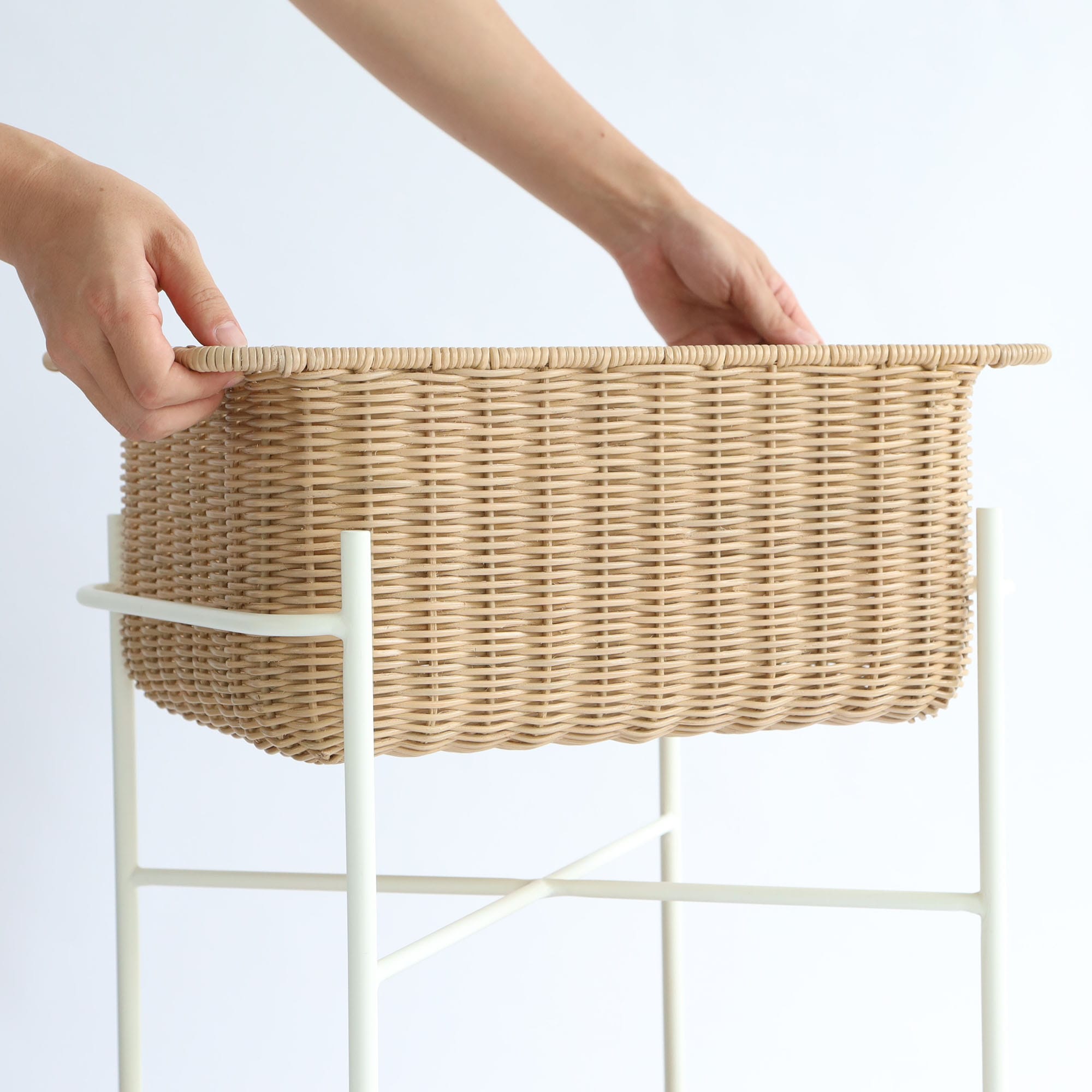 [IDEE]WALLABY BASKET STAND White [5]