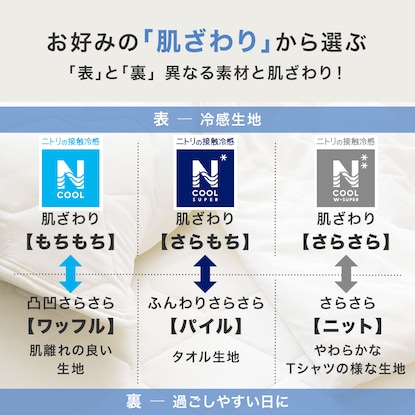 両面使える敷きパッド　シングル(NクールWSP n-s BR S) [2]