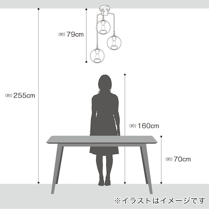 ペンダントライト VERRE 3T(クリア) [2]