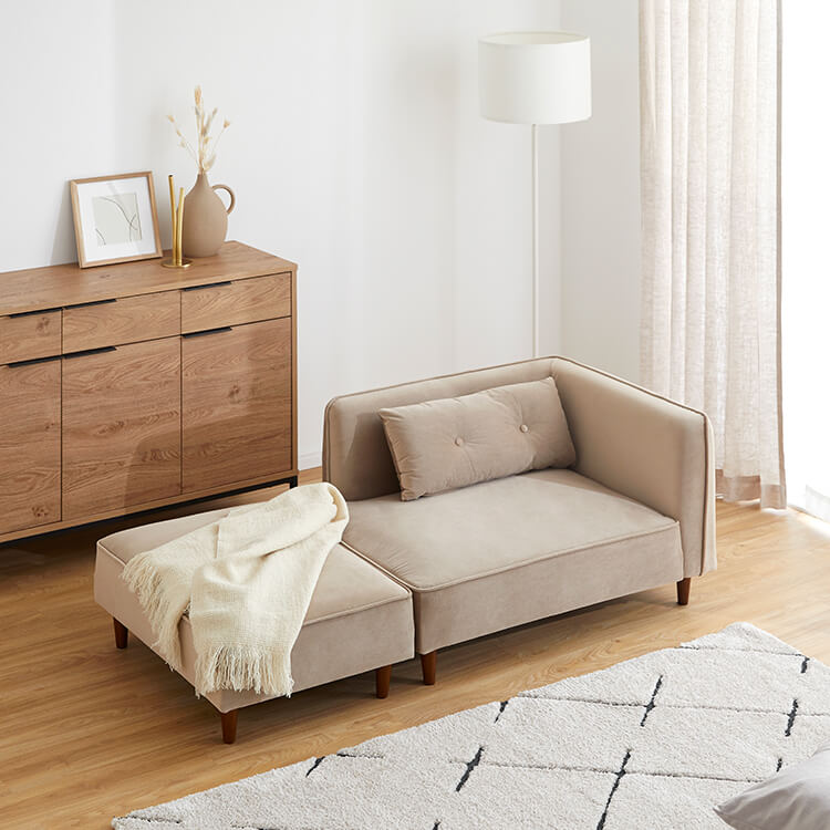 2人掛けソファ ベルベット調のコンパクトサイズ [幅153] [5]