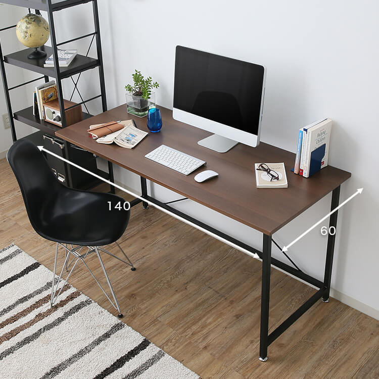 [幅140] デスク 多目的ワイドパソコンデスク マルチデザイン 平机 スチール脚 オフィス [3]