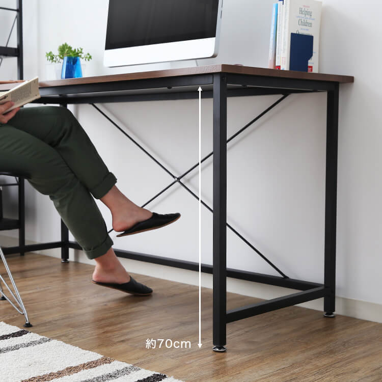 [幅140] デスク 多目的ワイドパソコンデスク マルチデザイン 平机 スチール脚 オフィス [5]