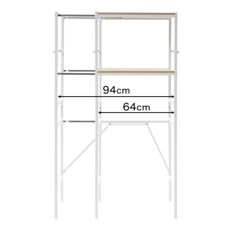 [幅68～98] ランドリーラック 伸縮式 スチール エセスシリーズ 洗面所 洗濯収納 [4]