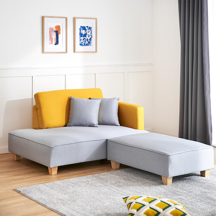 [幅125] 2人掛け コンパクトカウチソファ