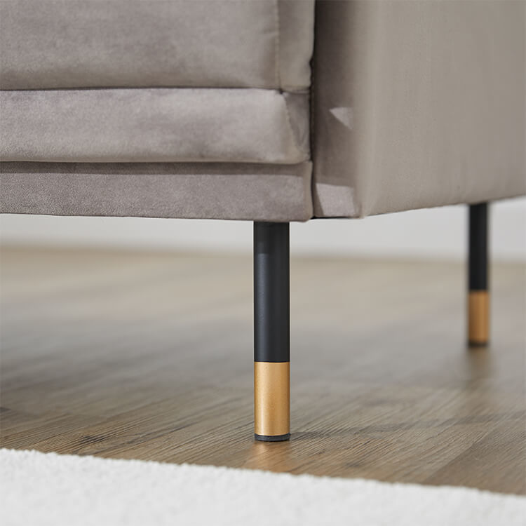 [幅135] 2人掛けソファ フロアソファ ベルベット調 [4]