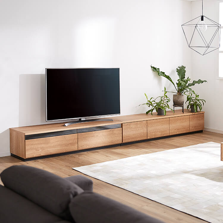 [幅330] テレビ台 ローテレビ台 完成品 日本製 コーナーテレビ台 コード収納付 [2]