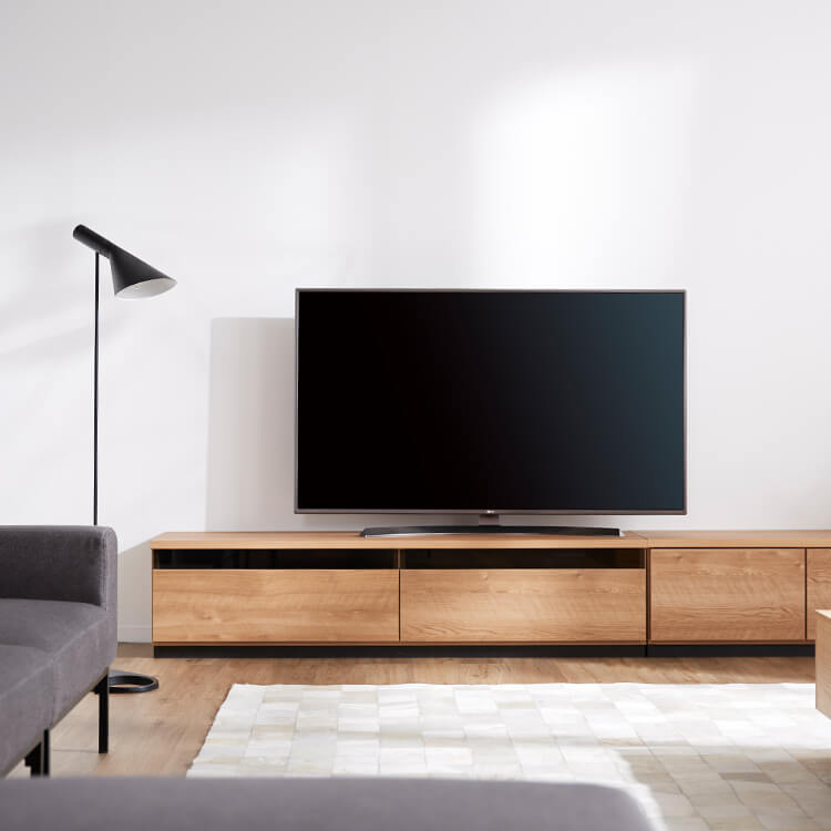 [幅330] テレビ台 ローテレビ台 完成品 日本製 コーナーテレビ台 コード収納付 [3]