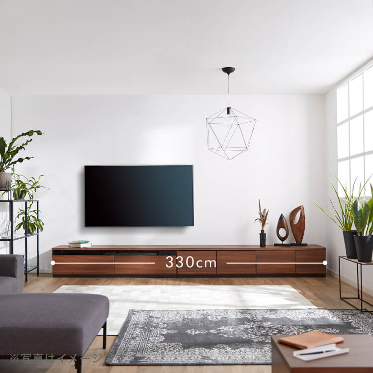 [幅330] テレビ台 ローテレビ台 完成品 日本製 コーナーテレビ台 コード収納付 [4]