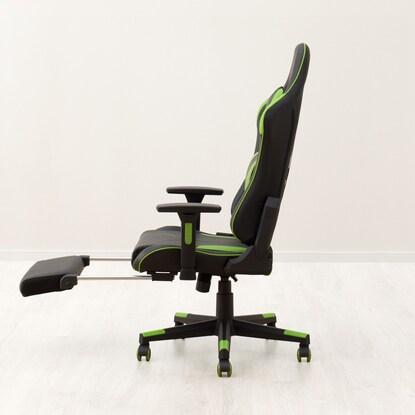 ゲーミングチェア(ヘイデンPRO2 フットレスト付き BK/GR) [3]