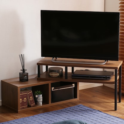 ヴィンテージテイストの伸長式テレビ台(ローボード75-135cm WAL） [4]