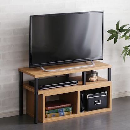 ヴィンテージテイストの伸長式テレビ台(ローボード75-135cm NA） [3]